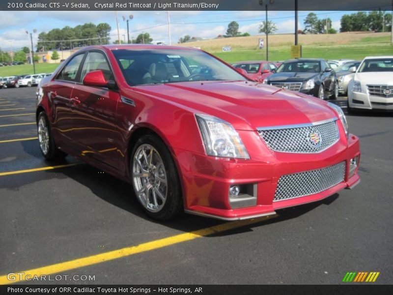 Crystal Red Tintcoat / Light Titanium/Ebony 2010 Cadillac CTS -V Sedan