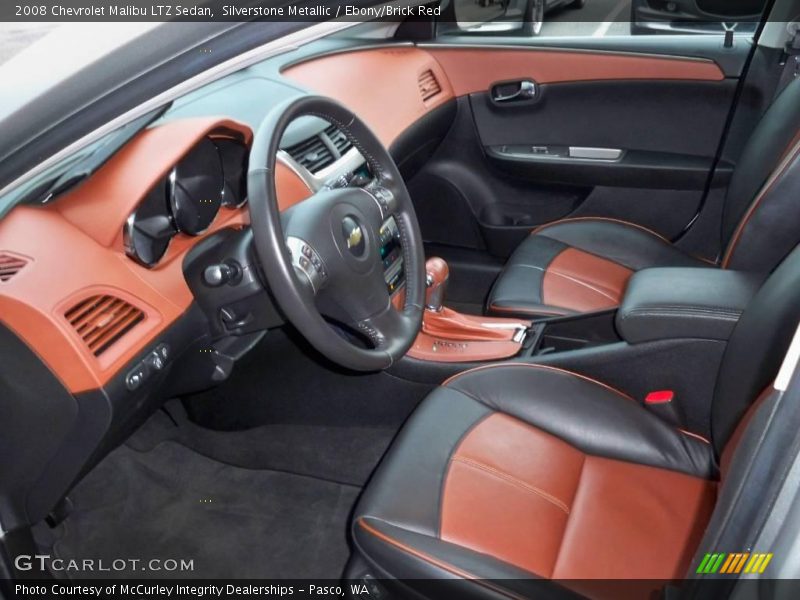 Silverstone Metallic / Ebony/Brick Red 2008 Chevrolet Malibu LTZ Sedan