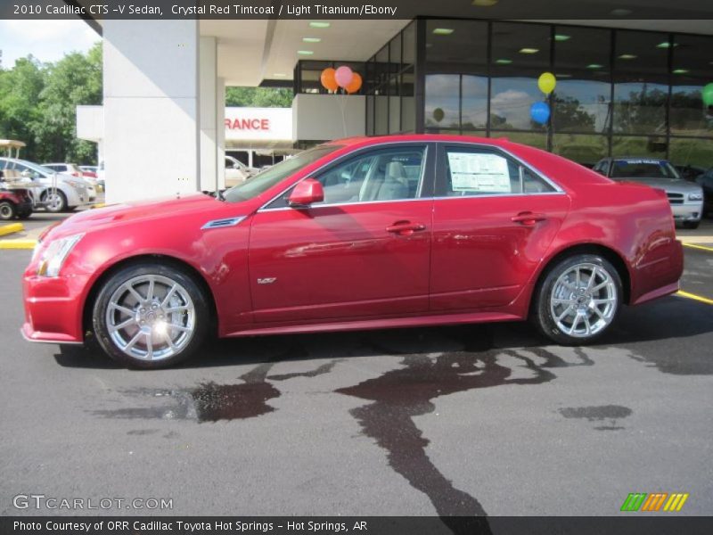 Crystal Red Tintcoat / Light Titanium/Ebony 2010 Cadillac CTS -V Sedan