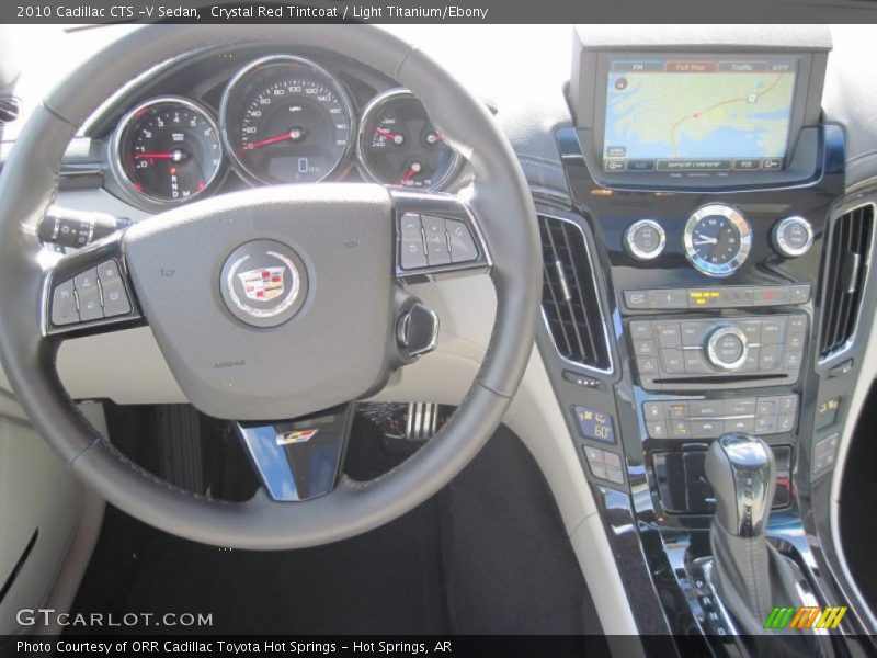 Crystal Red Tintcoat / Light Titanium/Ebony 2010 Cadillac CTS -V Sedan