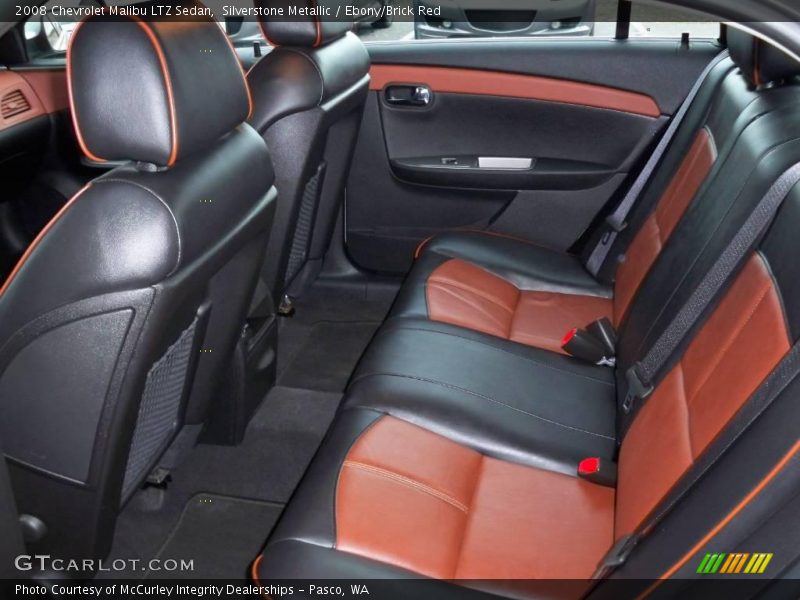 Silverstone Metallic / Ebony/Brick Red 2008 Chevrolet Malibu LTZ Sedan