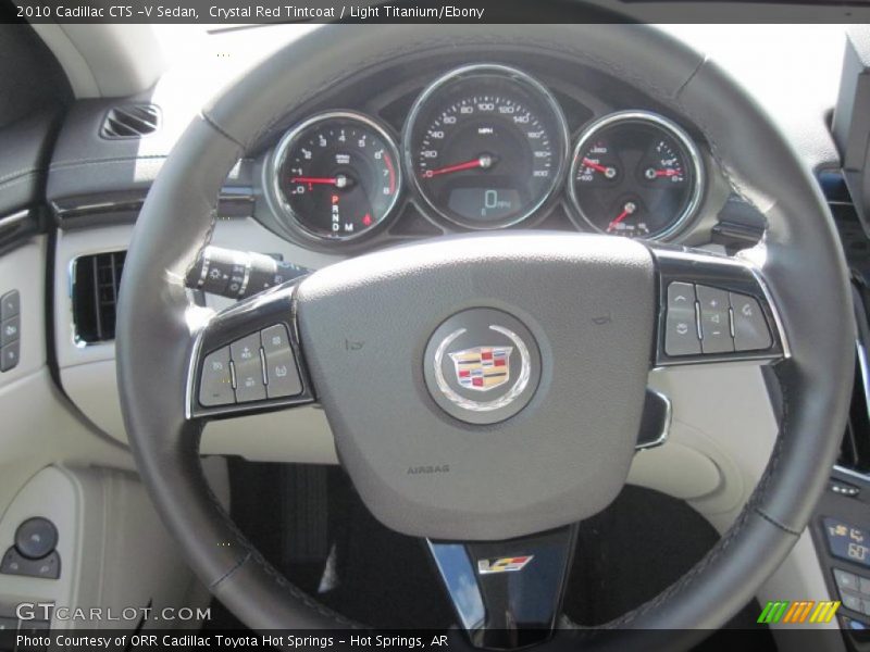 Crystal Red Tintcoat / Light Titanium/Ebony 2010 Cadillac CTS -V Sedan