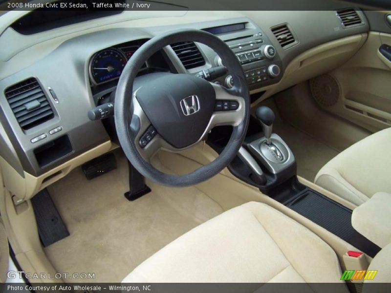 Taffeta White / Ivory 2008 Honda Civic EX Sedan