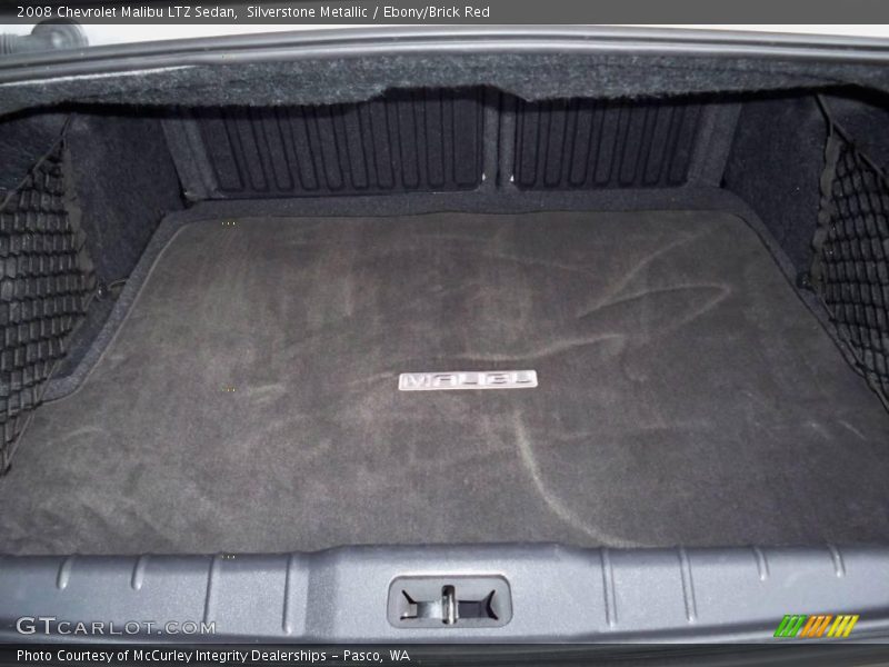Silverstone Metallic / Ebony/Brick Red 2008 Chevrolet Malibu LTZ Sedan