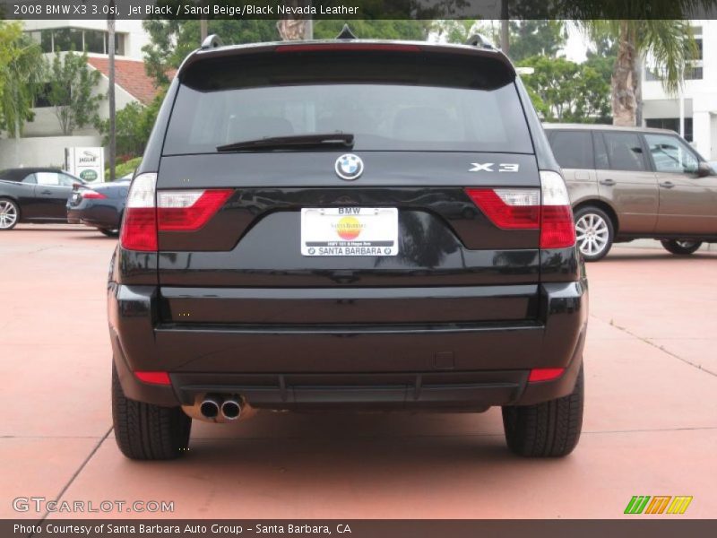 Jet Black / Sand Beige/Black Nevada Leather 2008 BMW X3 3.0si