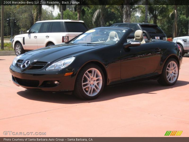 Black / Beige 2008 Mercedes-Benz SLK 280 Roadster