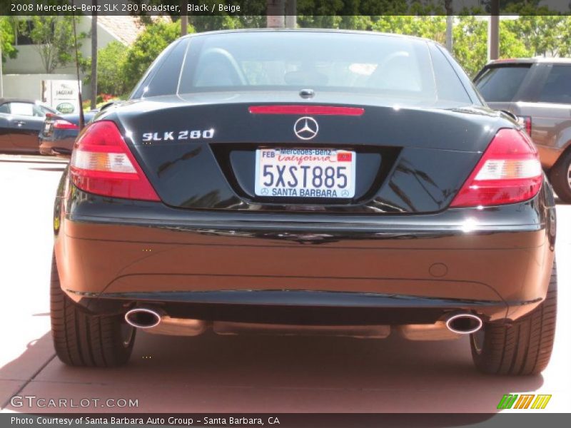 Black / Beige 2008 Mercedes-Benz SLK 280 Roadster