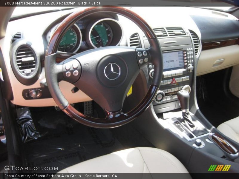 Black / Beige 2008 Mercedes-Benz SLK 280 Roadster