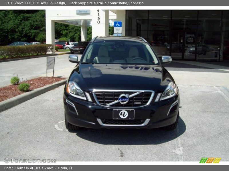 Black Sapphire Metallic / Sandstone/Espresso 2010 Volvo XC60 T6 AWD R-Design