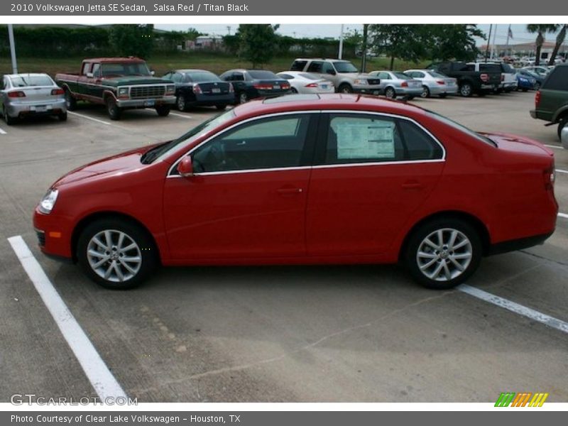 Salsa Red / Titan Black 2010 Volkswagen Jetta SE Sedan