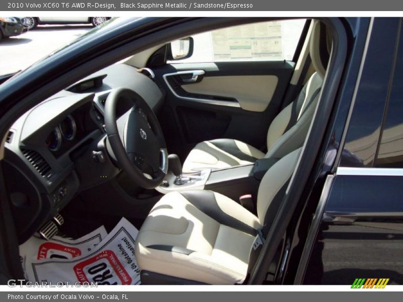 Black Sapphire Metallic / Sandstone/Espresso 2010 Volvo XC60 T6 AWD R-Design