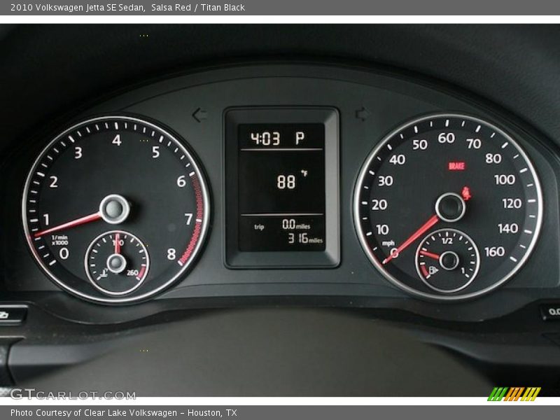 Salsa Red / Titan Black 2010 Volkswagen Jetta SE Sedan
