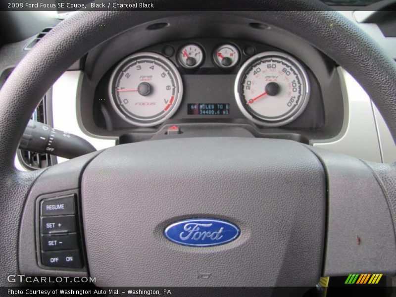 Black / Charcoal Black 2008 Ford Focus SE Coupe