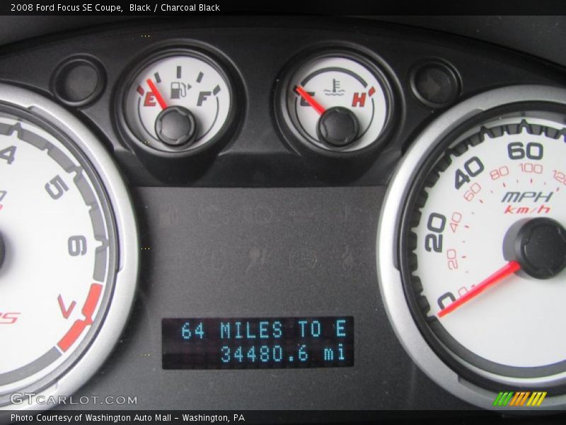Black / Charcoal Black 2008 Ford Focus SE Coupe