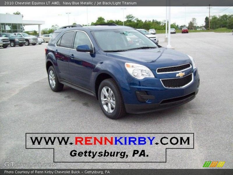 Navy Blue Metallic / Jet Black/Light Titanium 2010 Chevrolet Equinox LT AWD