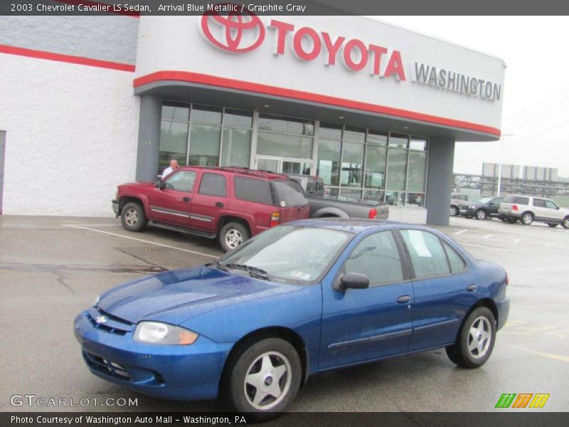 Arrival Blue Metallic / Graphite Gray 2003 Chevrolet Cavalier LS Sedan