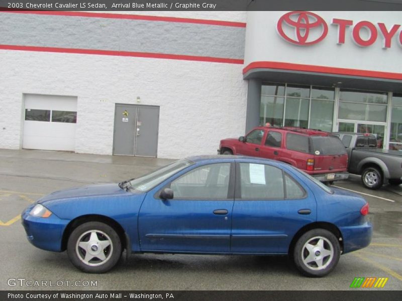 Arrival Blue Metallic / Graphite Gray 2003 Chevrolet Cavalier LS Sedan