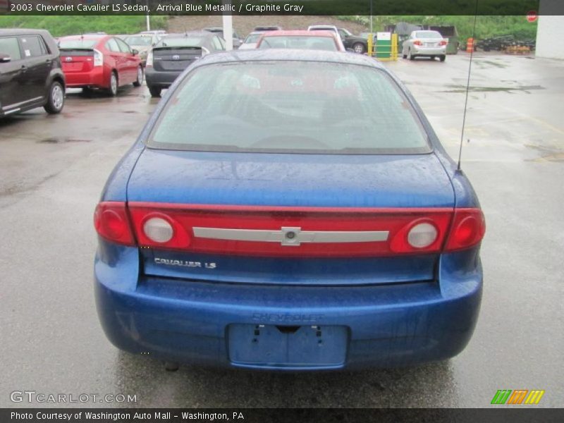 Arrival Blue Metallic / Graphite Gray 2003 Chevrolet Cavalier LS Sedan