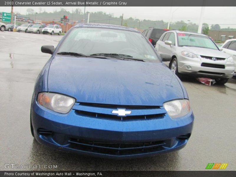 Arrival Blue Metallic / Graphite Gray 2003 Chevrolet Cavalier LS Sedan