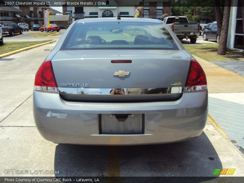 Amber Bronze Metallic / Gray 2007 Chevrolet Impala LS