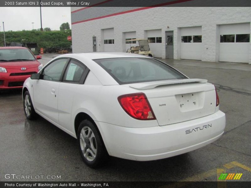 White / Gray 2003 Saturn ION 3 Quad Coupe