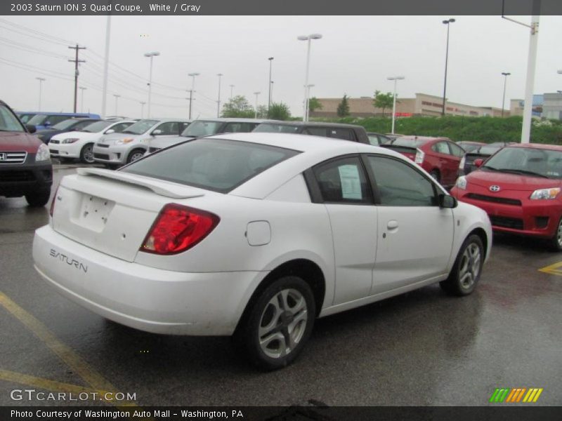 White / Gray 2003 Saturn ION 3 Quad Coupe