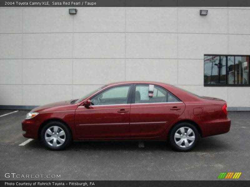 Salsa Red Pearl / Taupe 2004 Toyota Camry XLE
