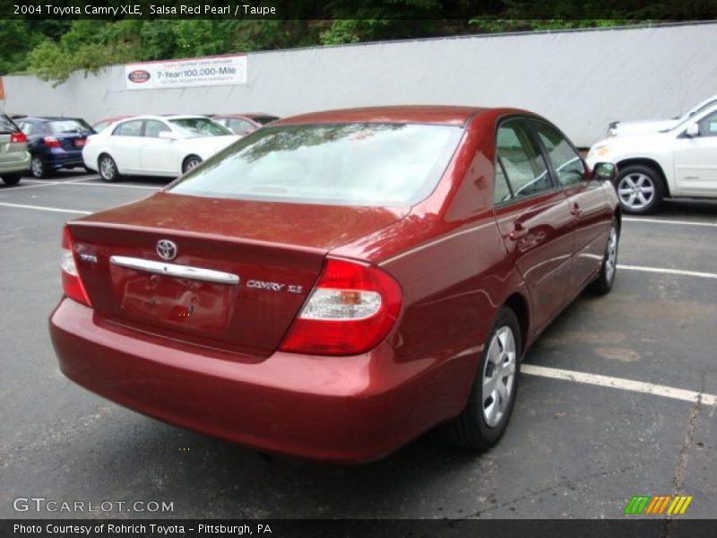 Salsa Red Pearl / Taupe 2004 Toyota Camry XLE