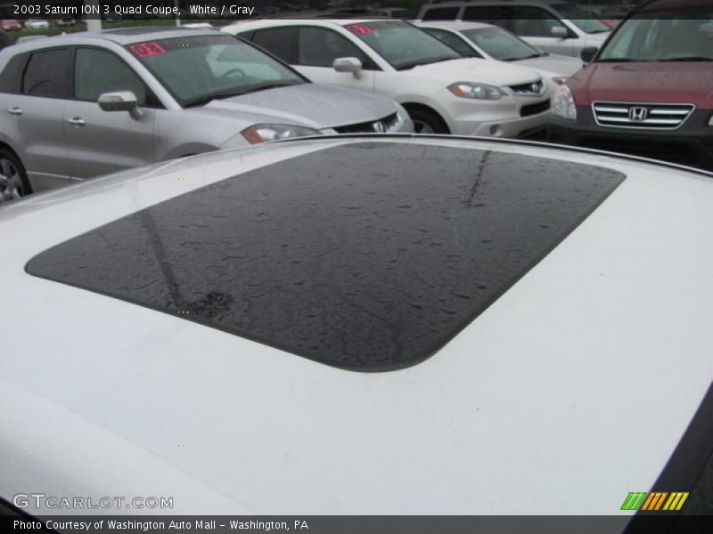 White / Gray 2003 Saturn ION 3 Quad Coupe