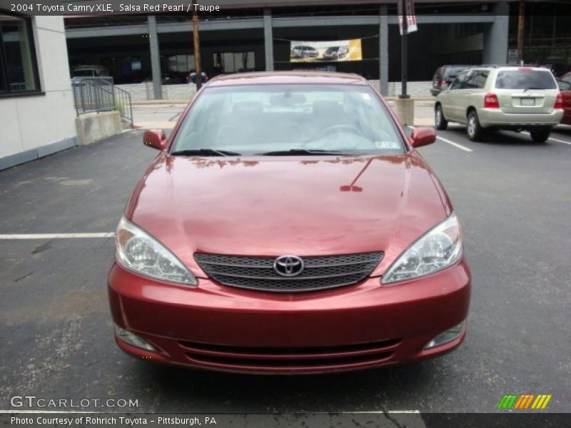 Salsa Red Pearl / Taupe 2004 Toyota Camry XLE