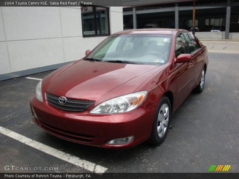 Salsa Red Pearl / Taupe 2004 Toyota Camry XLE