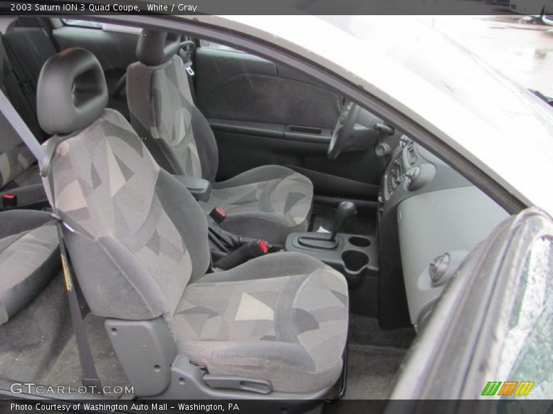 White / Gray 2003 Saturn ION 3 Quad Coupe