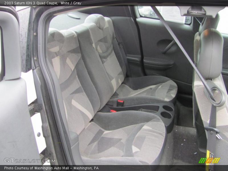White / Gray 2003 Saturn ION 3 Quad Coupe