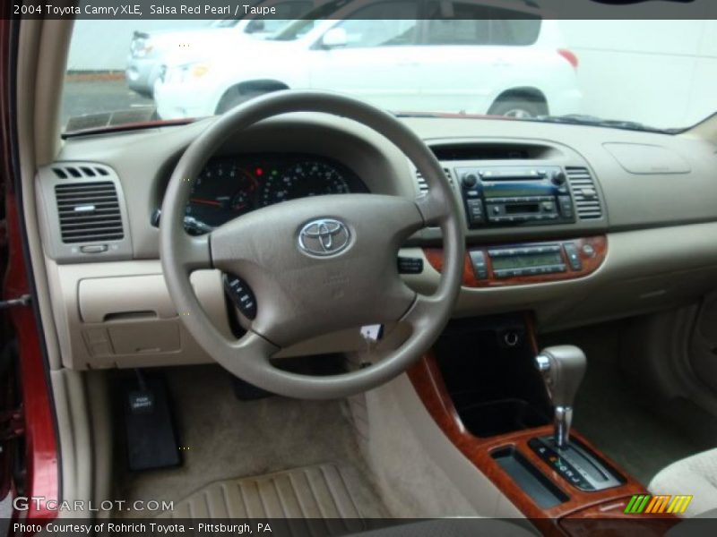 Salsa Red Pearl / Taupe 2004 Toyota Camry XLE