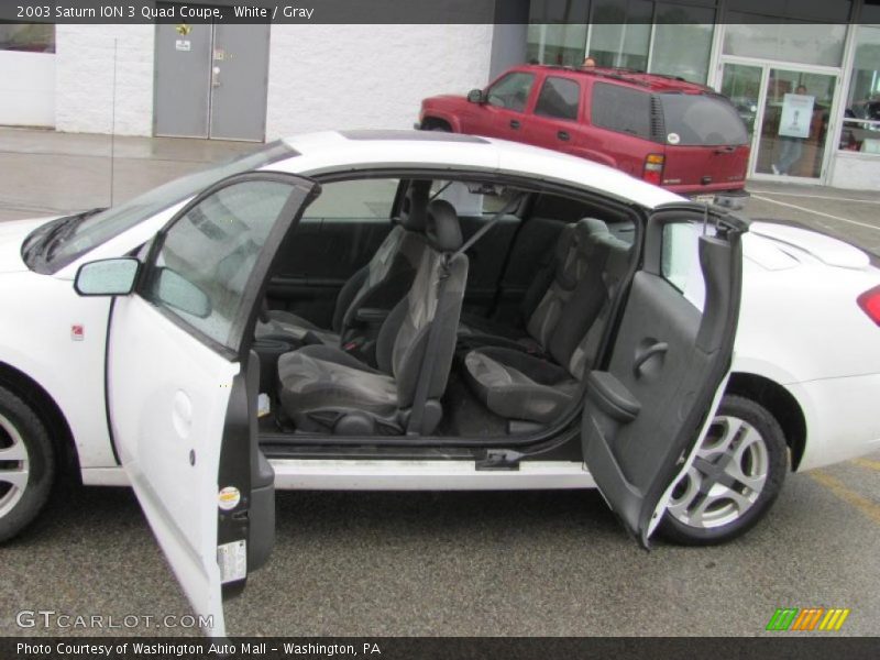 White / Gray 2003 Saturn ION 3 Quad Coupe