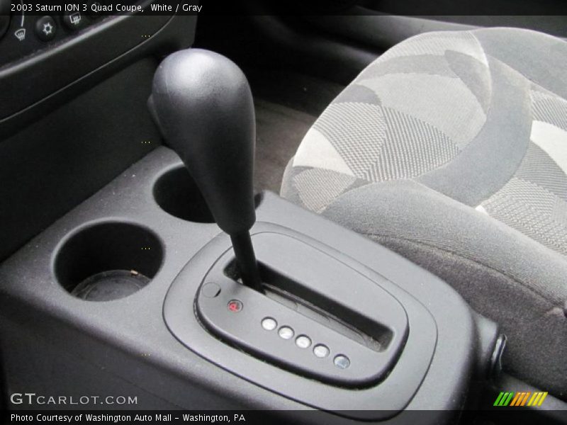 White / Gray 2003 Saturn ION 3 Quad Coupe