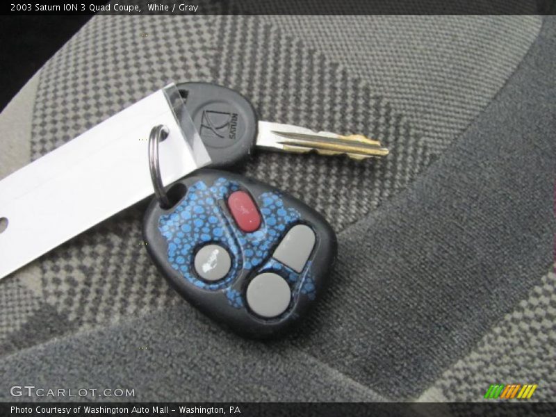 White / Gray 2003 Saturn ION 3 Quad Coupe