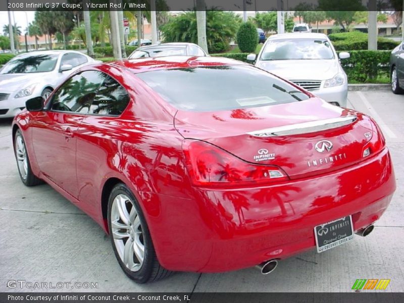 Vibrant Red / Wheat 2008 Infiniti G 37 Coupe