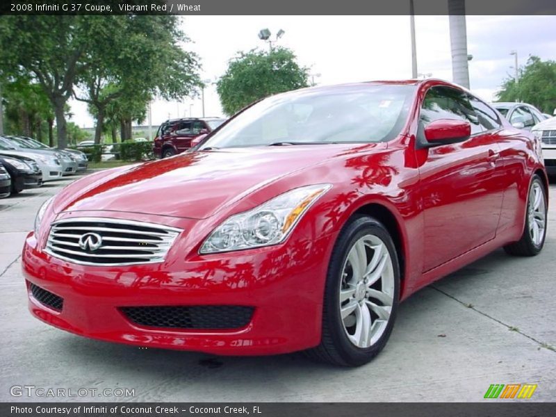 Vibrant Red / Wheat 2008 Infiniti G 37 Coupe