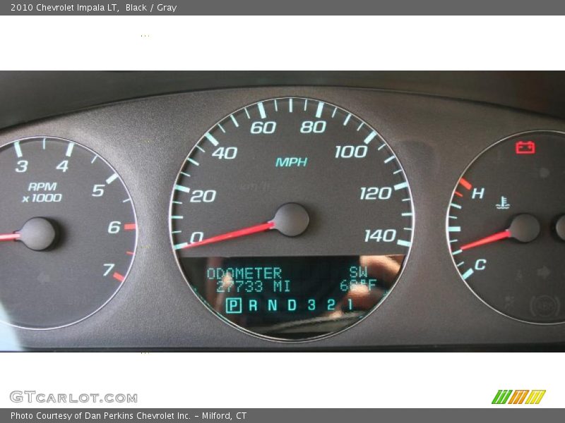 Black / Gray 2010 Chevrolet Impala LT