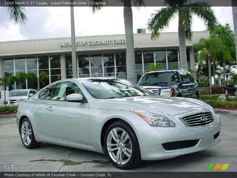 Liquid Platinum Silver / Graphite 2008 Infiniti G 37 Coupe
