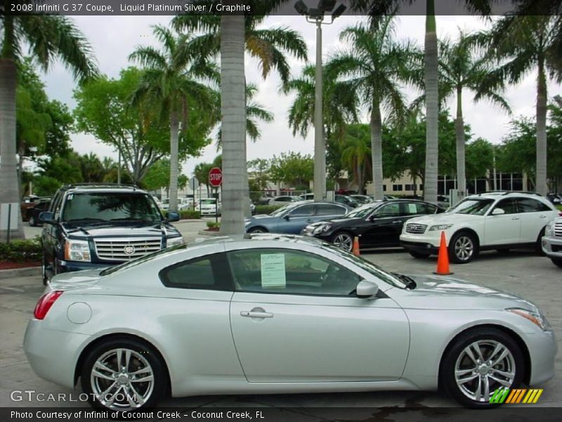 Liquid Platinum Silver / Graphite 2008 Infiniti G 37 Coupe