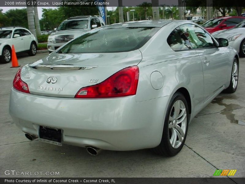 Liquid Platinum Silver / Graphite 2008 Infiniti G 37 Coupe