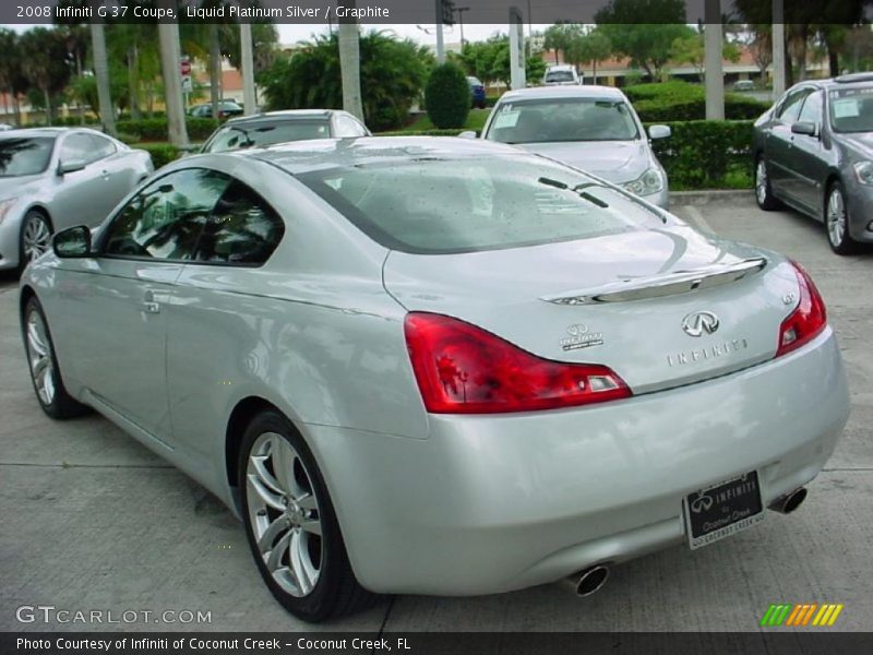 Liquid Platinum Silver / Graphite 2008 Infiniti G 37 Coupe