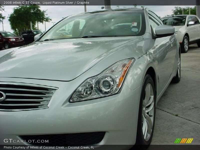 Liquid Platinum Silver / Graphite 2008 Infiniti G 37 Coupe