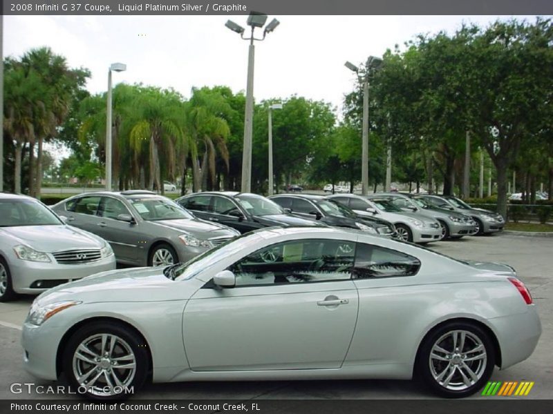 Liquid Platinum Silver / Graphite 2008 Infiniti G 37 Coupe