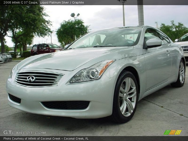 Liquid Platinum Silver / Graphite 2008 Infiniti G 37 Coupe