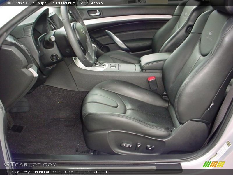 Liquid Platinum Silver / Graphite 2008 Infiniti G 37 Coupe