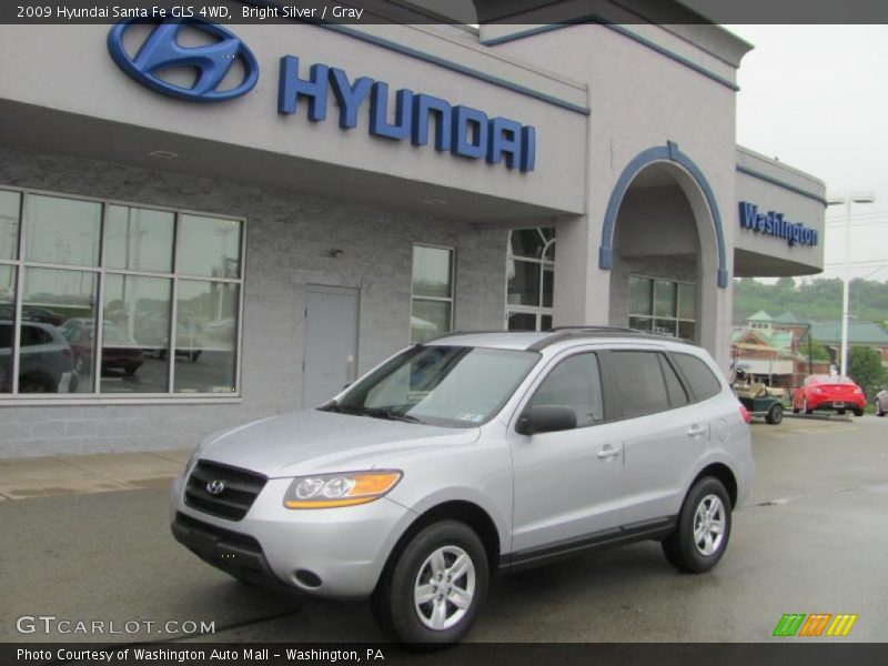 Bright Silver / Gray 2009 Hyundai Santa Fe GLS 4WD