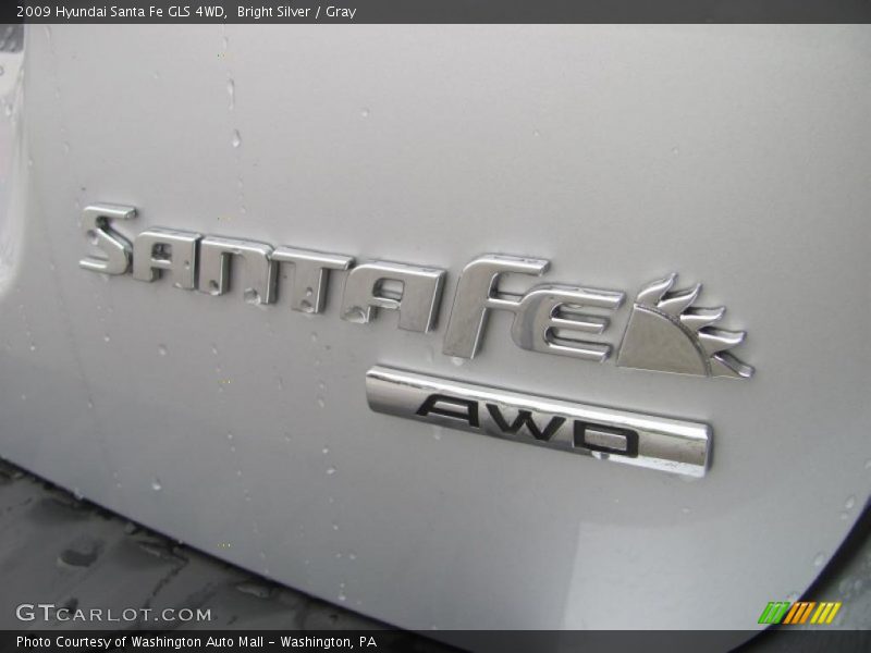 Bright Silver / Gray 2009 Hyundai Santa Fe GLS 4WD